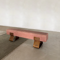 Meld Bench With Bronze Patinated Stainless Steel Legs